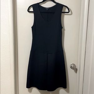 Theory black sleeveless wool blend dress
